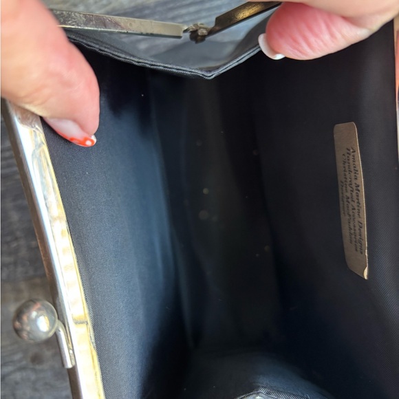 Vintage Christine Macfadden black satin bag. - Picture 4 of 4